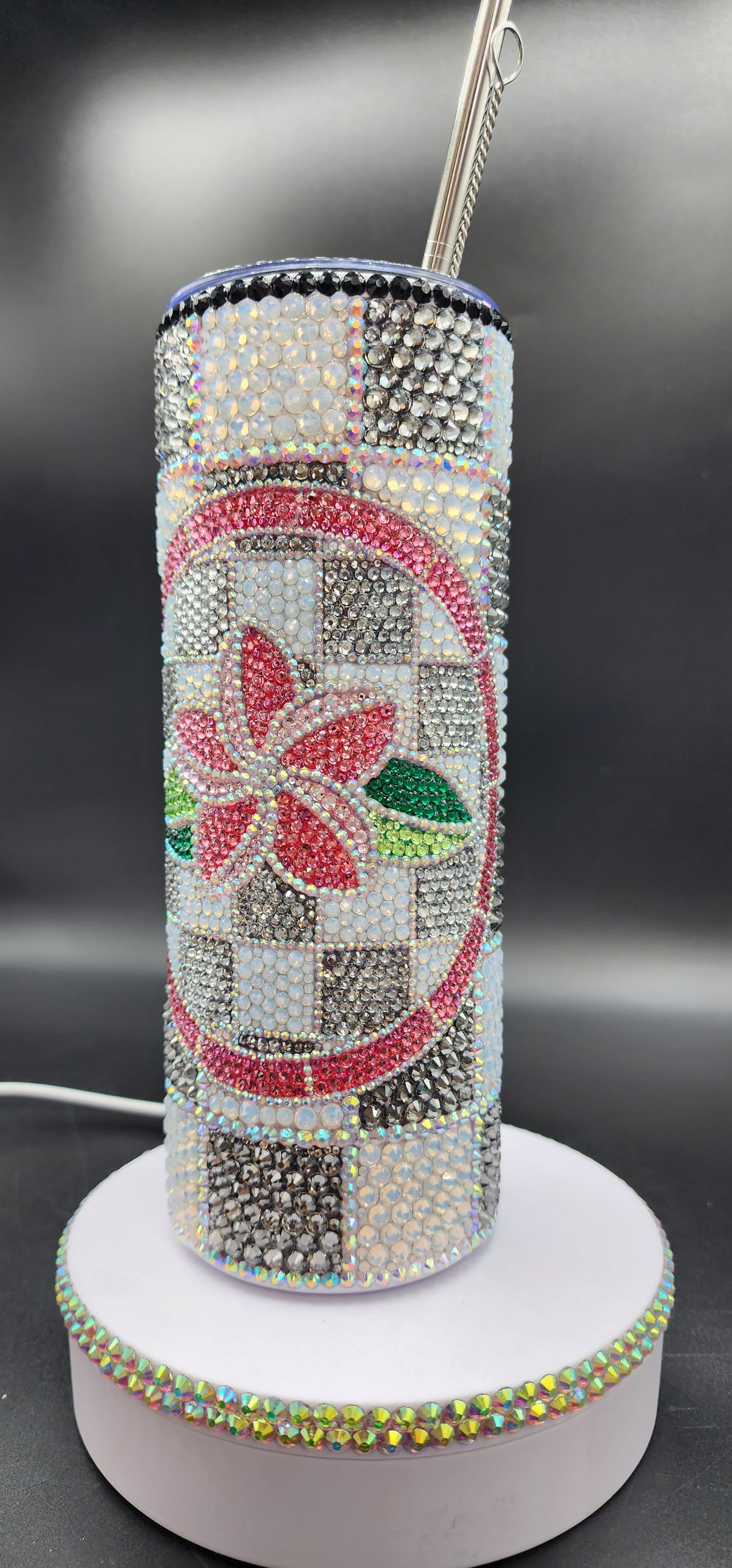 Celina Miller Art - Bling Hawaiian Plumeria Tumbler