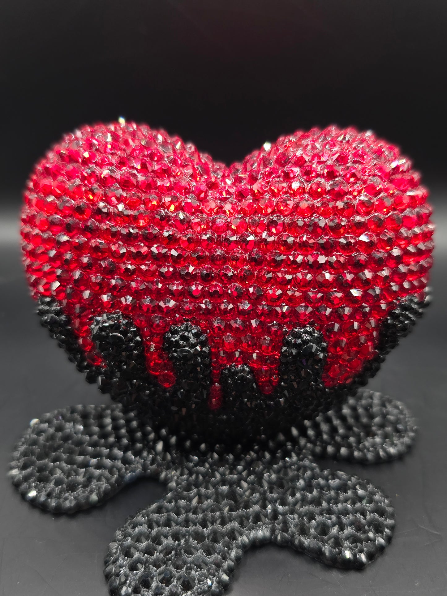 Celina Miller Art - Bling Heart Dropped into Black Paint