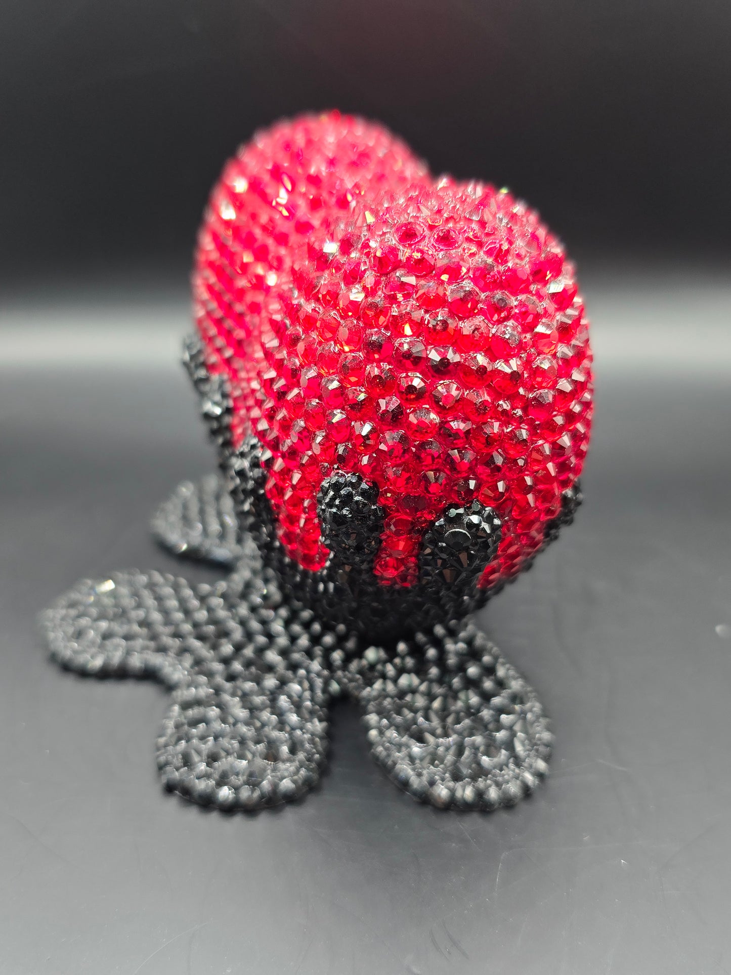 Celina Miller Art - Bling Heart Dropped into Black Paint