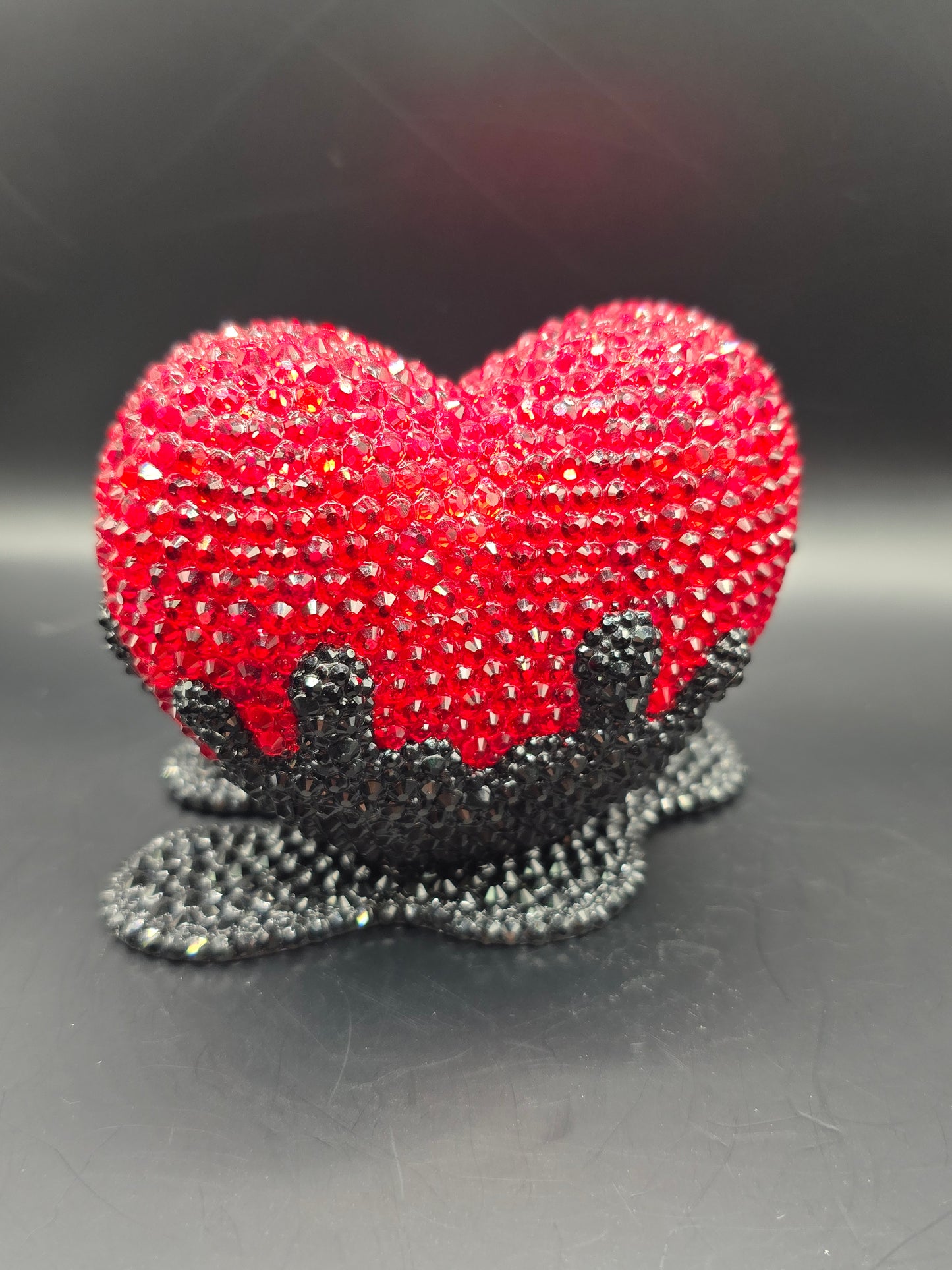 Celina Miller Art - Bling Heart Dropped into Black Paint