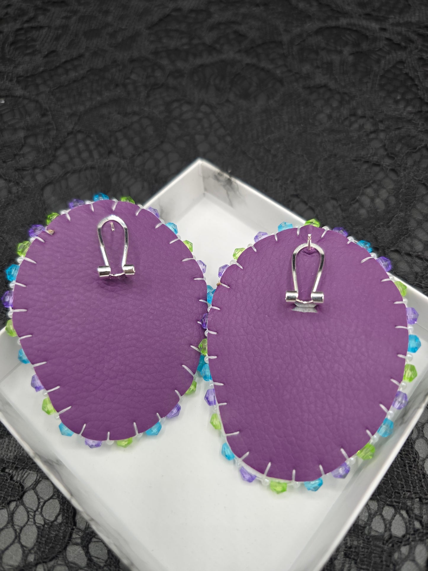 Peacock Beaded Earrings