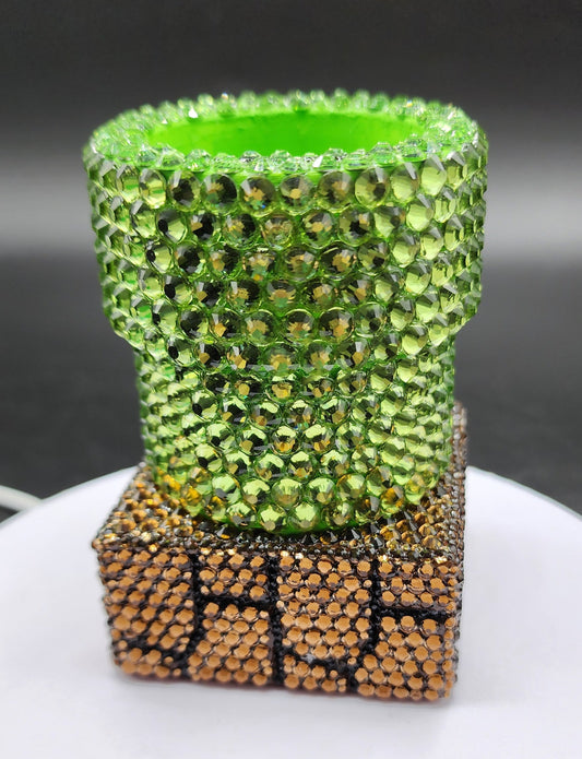 Celina Miller Art - Bling Super Mario Warp Pipe with Brick