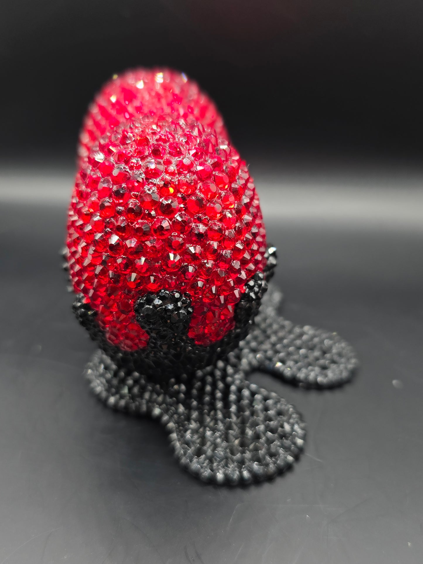Celina Miller Art - Bling Heart Dropped into Black Paint