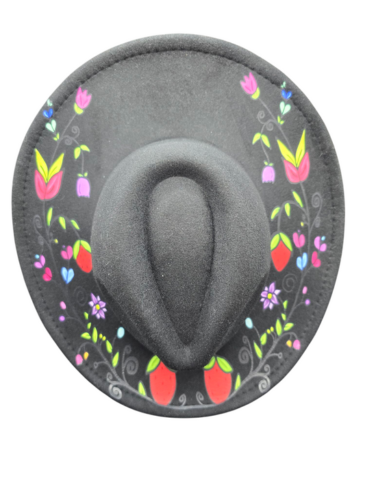 Custom Felt Fedora Hat - Strawberry Design