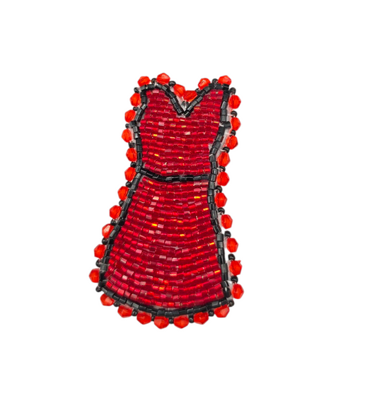 Red Dress Day Pin