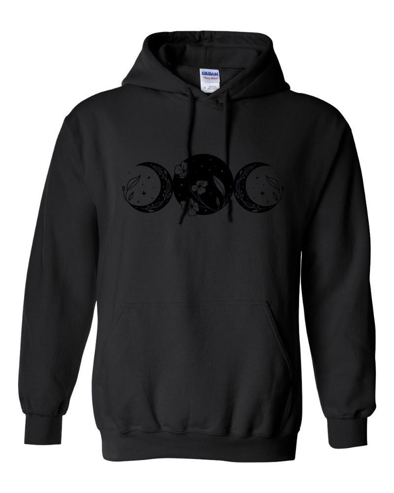 Black Triple Moon Hoodie
