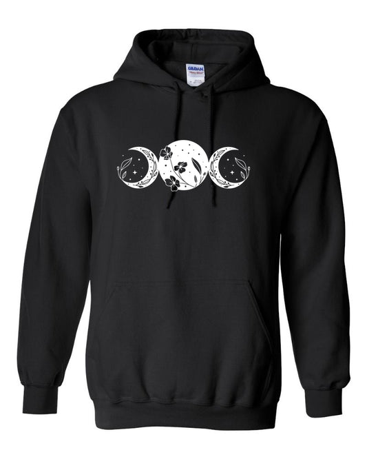 White Triple Moon Hoodie