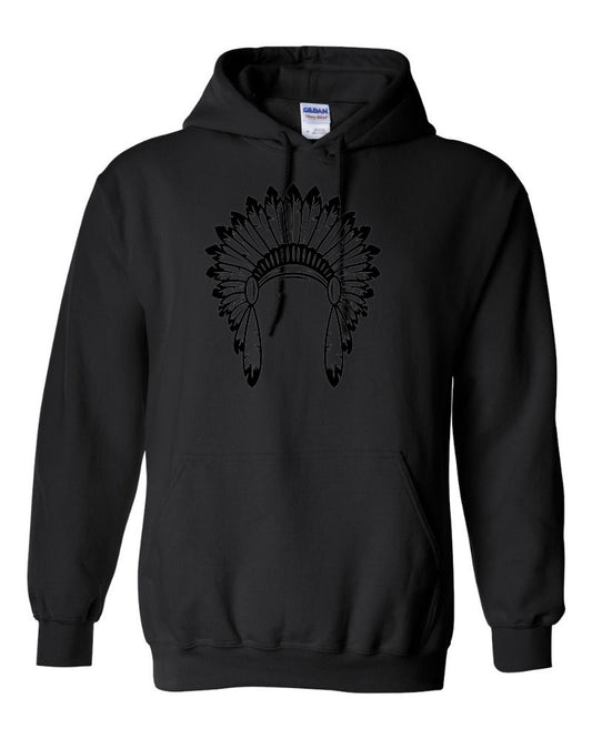 Black War Bonnet Hoodie