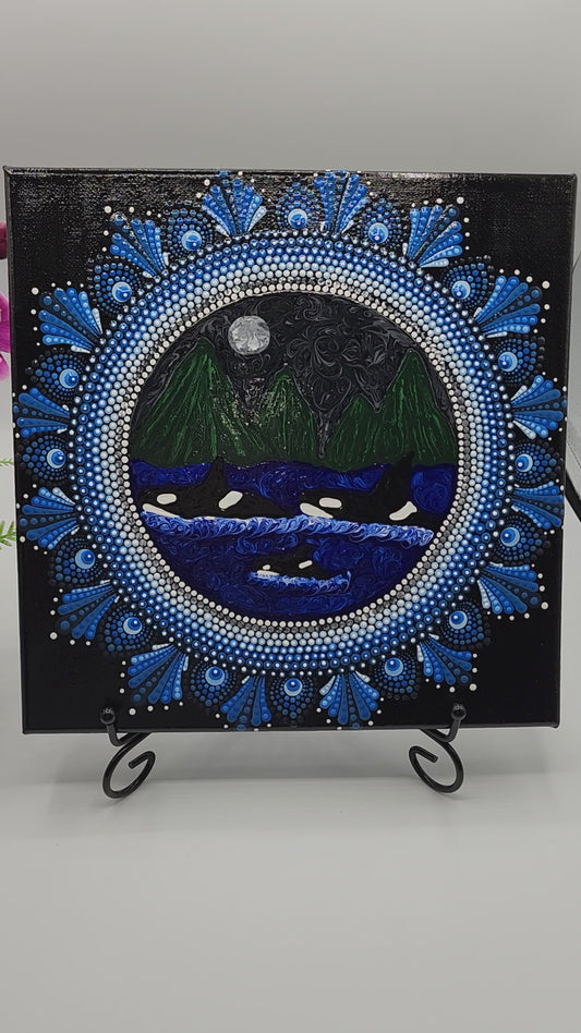 Celina Miller Art - Orca Family Canvas