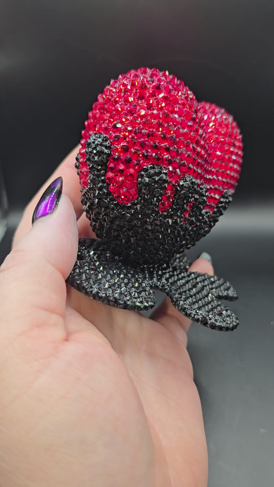 Celina Miller Art - Bling Heart Dropped into Black Paint