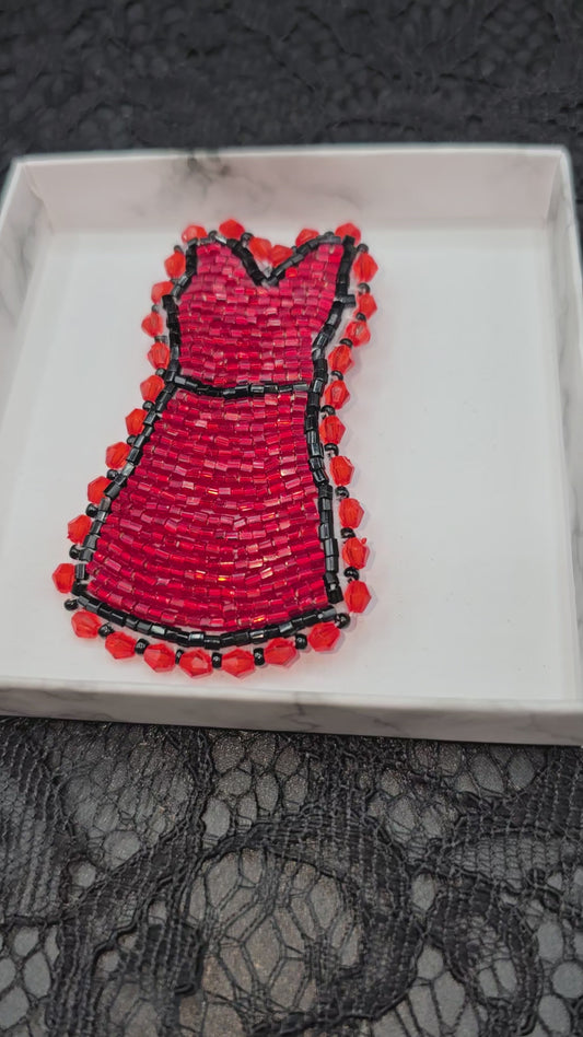 Red Dress Day Pin